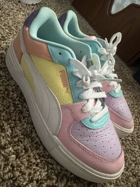 Puma Candy Pastel Low-Top Sneakers - Pink, Mint, Lavender, Yellow, White